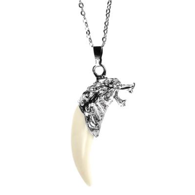 Collana Pendente Modello Dente Di Lupo Gioielli Regolabile Argento Bianco |  eBay