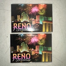 2-Reno Nevada Night View Fireworks Fridge Magnet