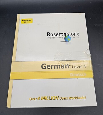 ROSETTA STONE GERMAN LEVEL 1  HOMESCHOOL EDITION SET