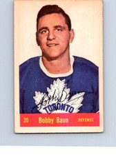 VINTAGE HOCKEY CARD PARKHURST 1962-63 BOBBY BAUN TORONTO MAPLE LEAFS HOF  NO1507