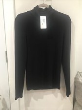 Sanctuary Black Turtleneck S Long Sleeve Ribbed