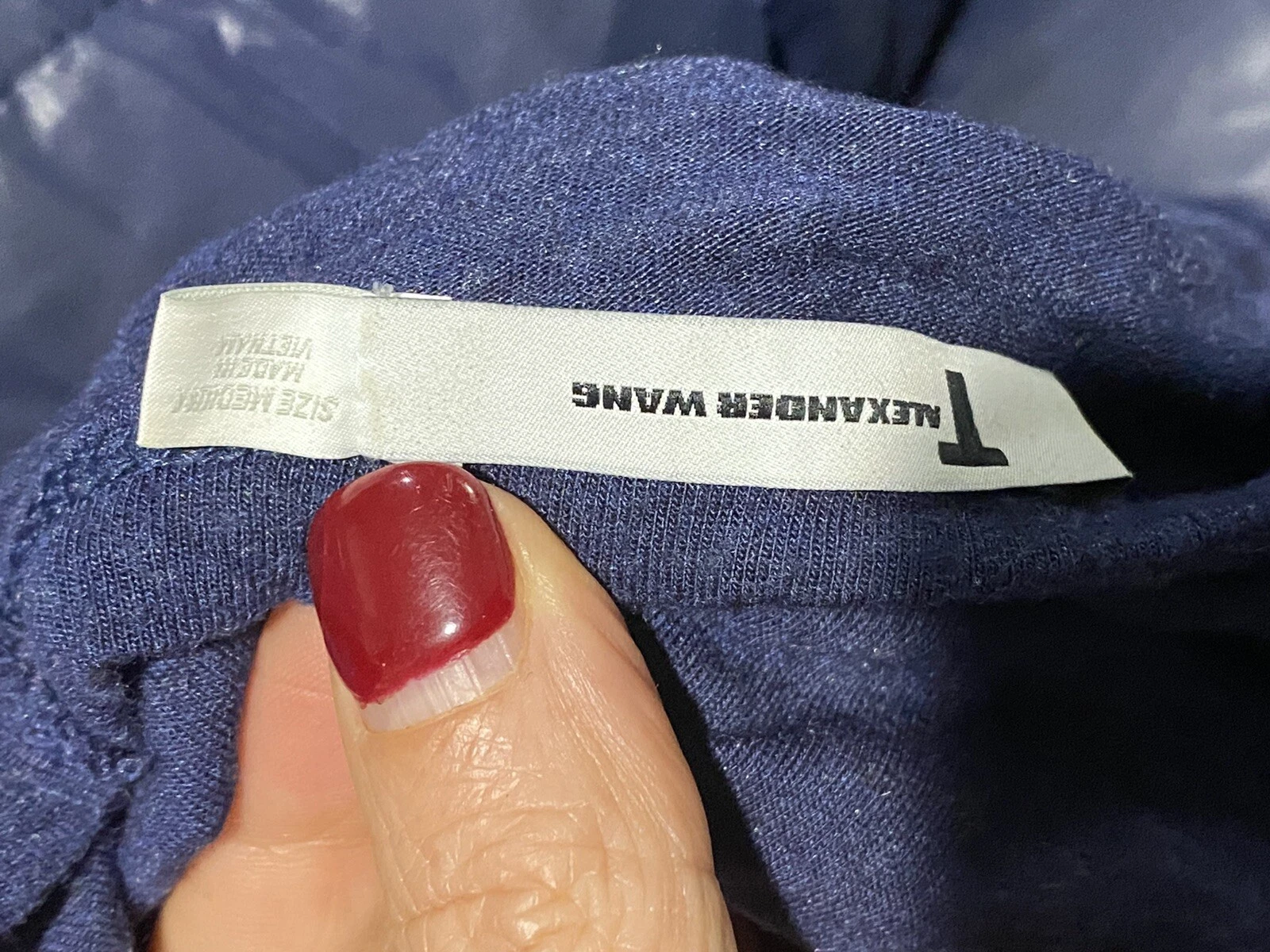 Abito tubino ALEXANDER WANG classico T drappeggiato sovrapposizione senza maniche blu navy con tasca M