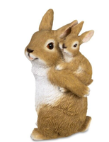 Formano Hase Mit Kind Kunststein Matte Strukturierte OberfläChe Ca. 15 Cm 760357