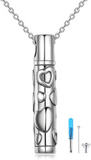 Sterling Silver Cremation Jewelry for Ashes Cremation Keepsake Memorial Urn Neck