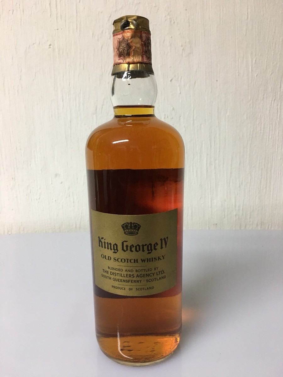 KING GEORGE IV OLD SCOTCH WHISKY TIN (SPRING) CAP CLIPS 75 CL 43