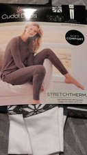 Mujeres Cuddl Duds Cálido Capa Elastizado Térmico Leggings con Bolsillos talla XS-4411