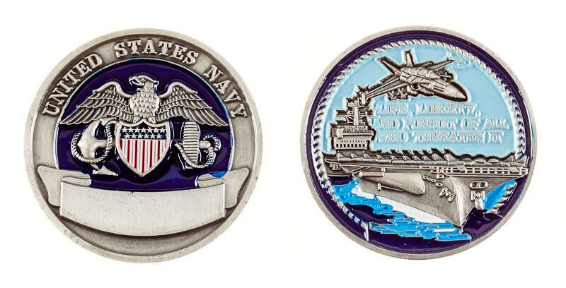 US Navy Fighter Carrier Landing Challenge Coin Military Collectible