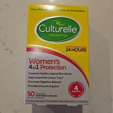 Culturelle Women's 4-in-1 Daily Probiotic Supplements 50 Ct Exp 2027+