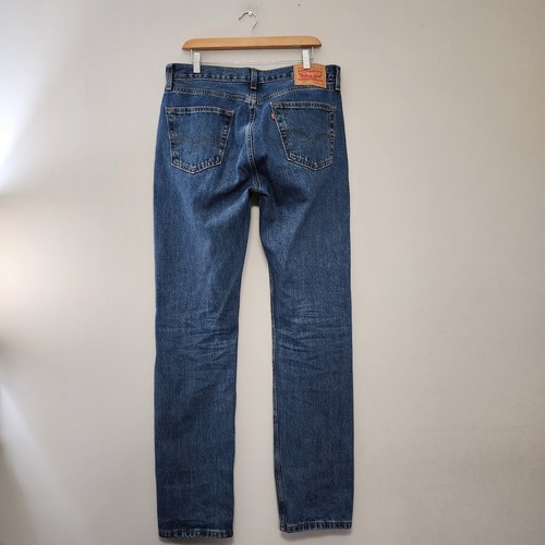 Levis 505 Regular Fit Jeans 34x36 Blue Denim Medium Wash Classic Straight - Picture 1 of 10