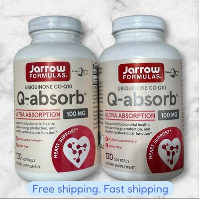 FOR 2 Jarrow Formulas Q-absorb Co-Q10 Ultra Dietary Softgels 120ct EXP6/2028 NEW