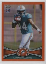 2012 Topps Chrome Retail Orange Refractor Lamar Miller #38 c4h