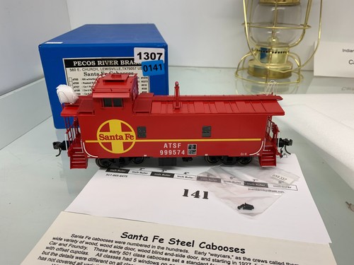 141 Pecos River Latón Santa Fe Caboose AT&SF #999574 Latón Escala O 2 Rieles 1:48 | Condition: Used