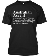 Funny Australian Accent Definition Ausie Humor Classic Retro Logo T-Shirt S-5XL