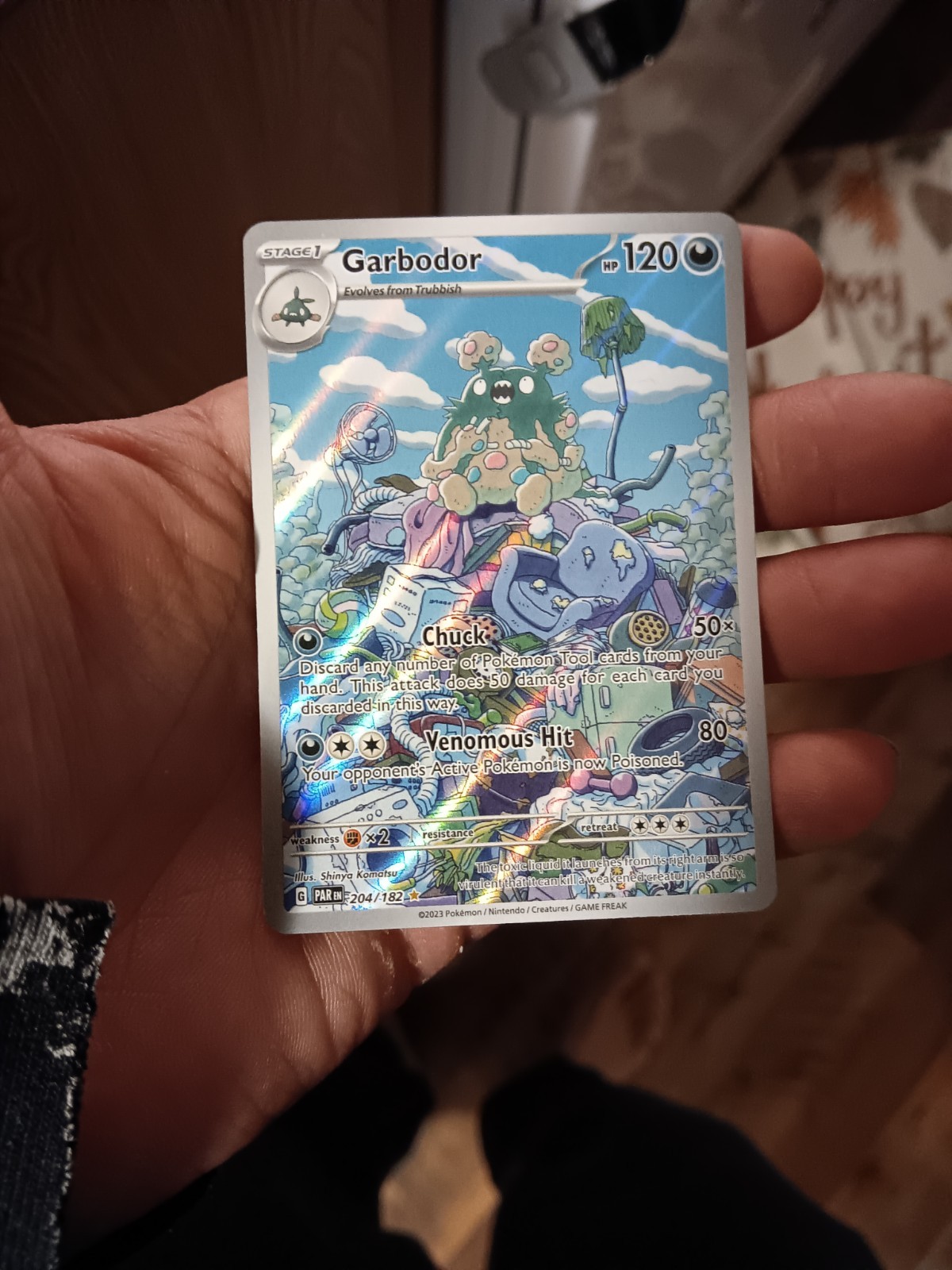 Pokémon TCG Garbodor 204/182 SV04: Paradox Rift 2023- NM