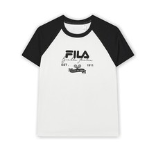 FILA Original Series Letter Round Neck Short Sleeve T-Shirt