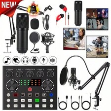 Condenser Podcast Microphone Set Recording Mic Bundle for Streaming