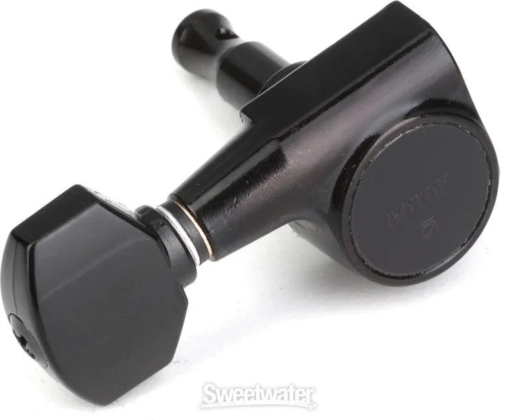 Gotoh SG381-07 Set di sintonizzatori - 6 mancini in linea, cromo nero foto 4