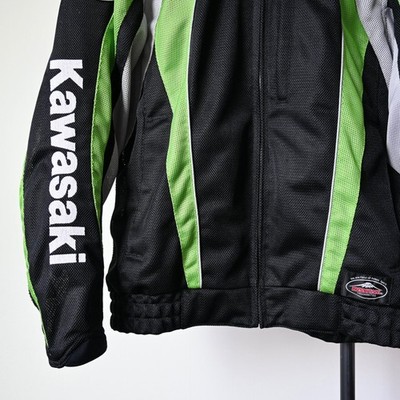 Vintage, 2000s KUSHITANI x KAWASAKI full mesh riding jacket, size