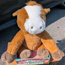 Snug Bud Horse Buttercup Plush Animal Weighted New Pink Sky