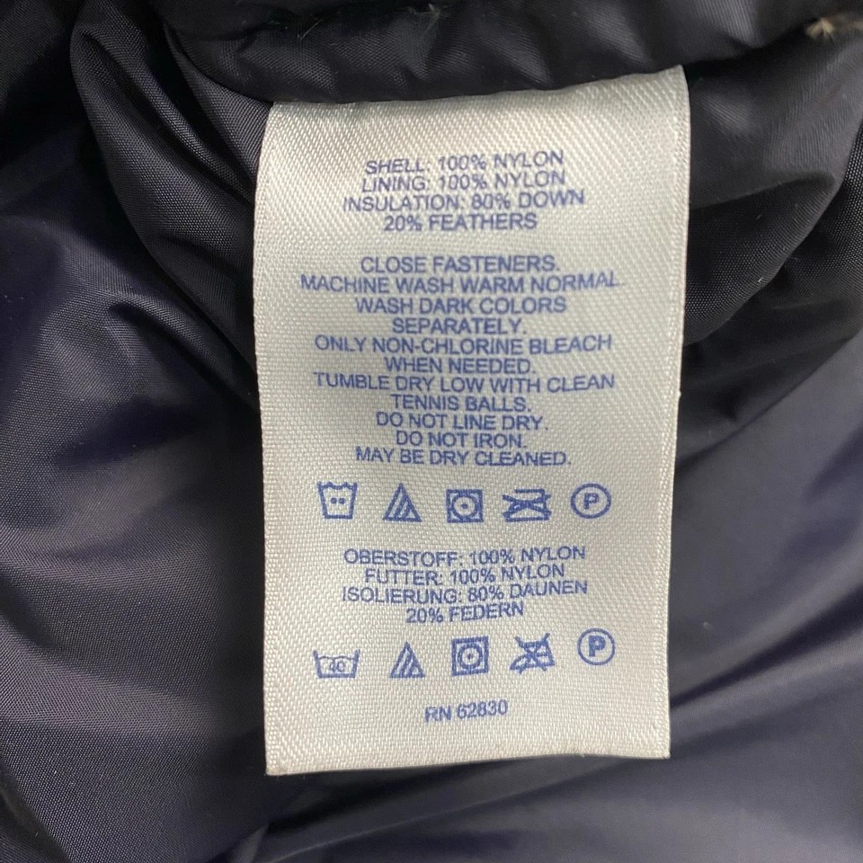 Lands End Mens Down Puffer Vest Button Snap Closure Size XL 46-48 Blue - Image 4 of 4