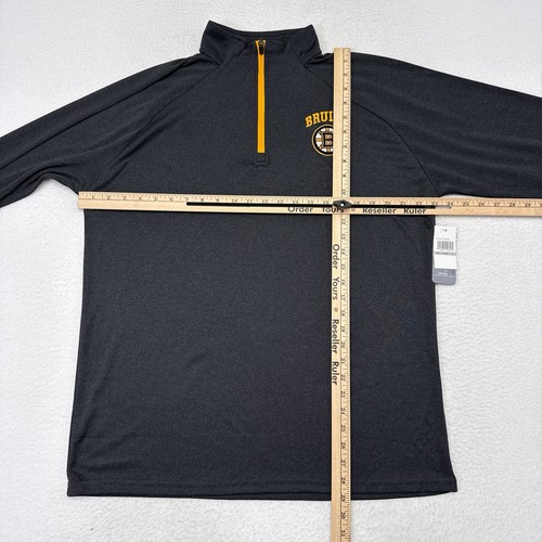 Boston Bruins Pullover Sweater Mens Size Large NHL Hockey 1/4 Zip Casual NEW - Picture 8 of 10