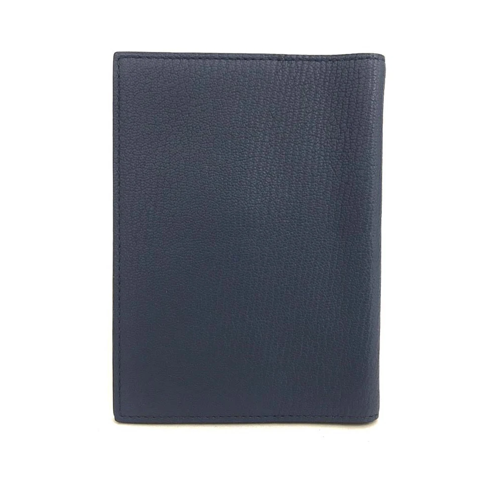 Cubierta de cuero para cuaderno Hermes Agenda Chevre azul Foto 4 de 4