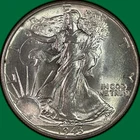 1943 Walking Liberty Half Dollar Brilliant Uncirculated BU Coin #41443