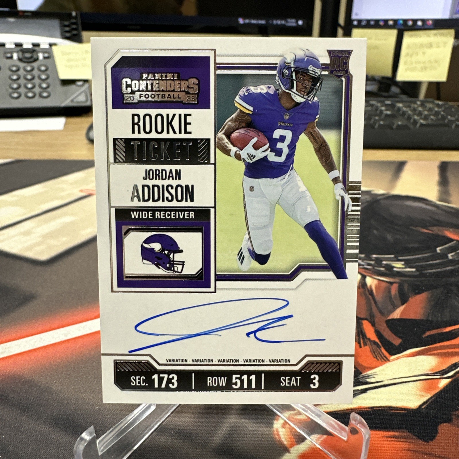 2023 Panini Contenders Jordan Addison Rookie Ticket Auto