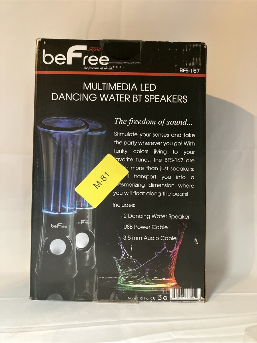beFree LED Dancing Water Bluetooth Speakers BFS-167 Sound Reactive