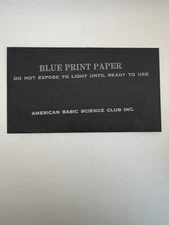 Blue Print Paper American Basic Science Club Inc Cyanotype Paper SEALED UNUSED