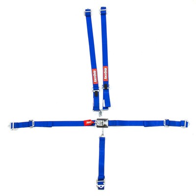 Racequip 709029RQP, Harness Kit 5 Point Latch and Link SFI 16.2 Pull Up Blue