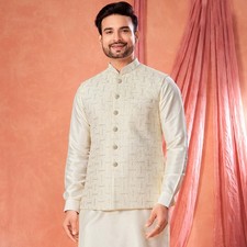 3 Pc Indian Mens Designer Wedding Bollywood Party Wear Traditional Kurta Payjama