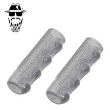 Original Lowrider Metallic Sparkle Flake Grips 7/8" x 95mm Sparkle Clear Pair.