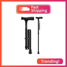 HoneyBull Walking Cane  Single Tip Canes for Men  Women, Foldable, Adjustable,