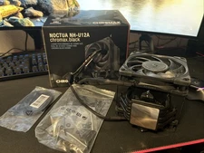 NOCTUA NH-U12A chromax.black 120mm Single-Tower CPU Cooler (Dual Black Fans)
