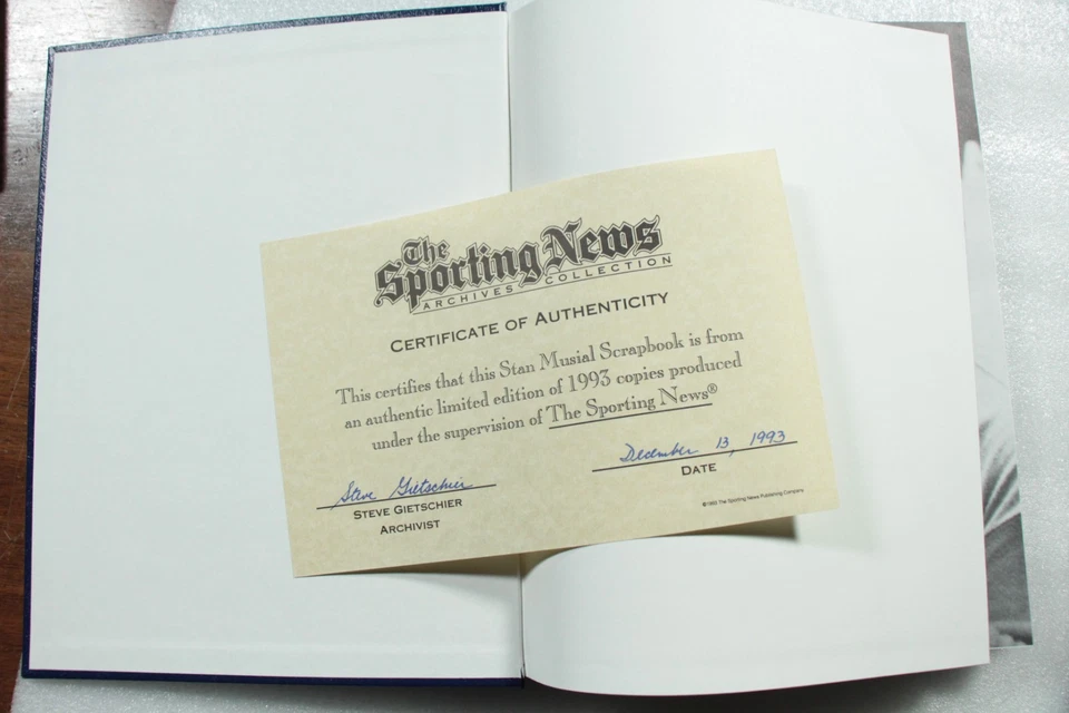 St. Louis Cardinals The Sporting News Stan Musial Scrapbook Autographed Signed - Image 3 of 4