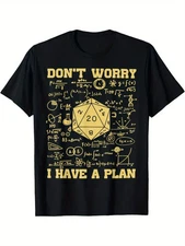 Men's Funny "Don't Worry I Have A Plan" Dungeons & Dragons T-Shirt - Chaotic Goo