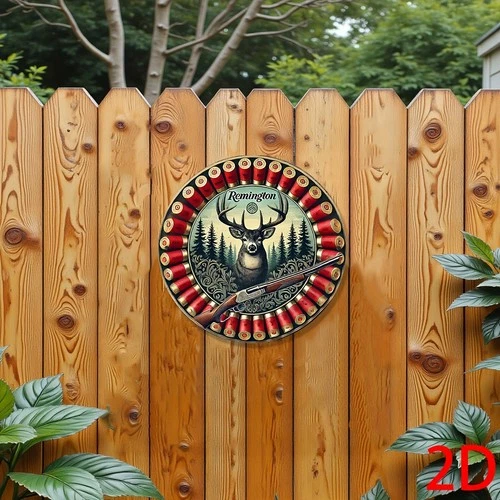 Vintage Remington Gun Deer Tin Metal Sign Wall Decor Rustic Hunting 8x8