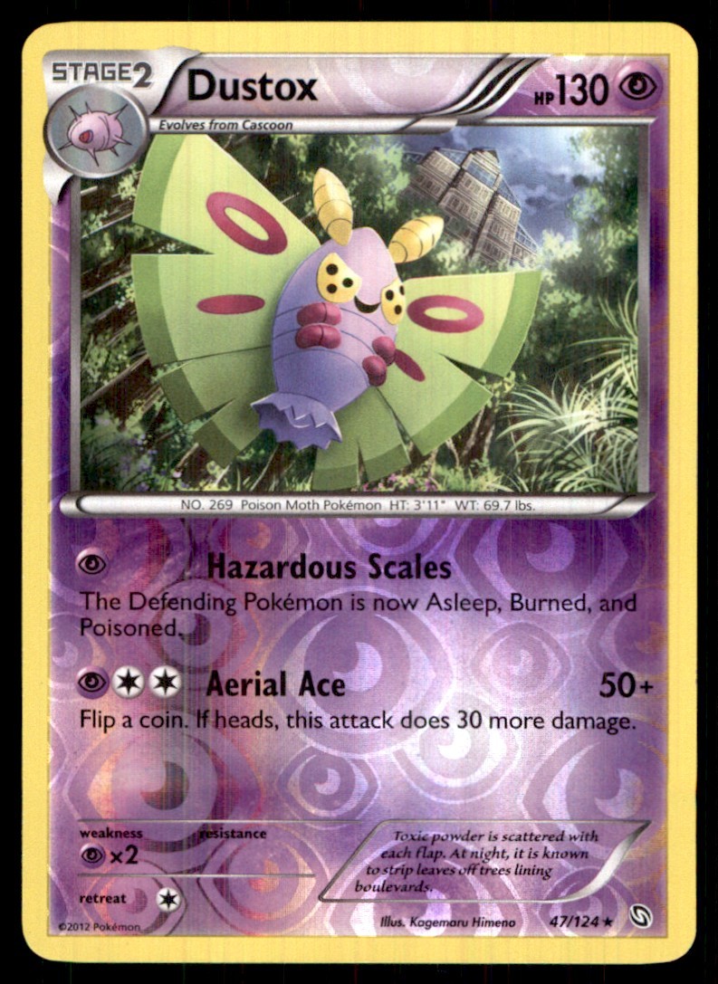 2012 Black & White - Dragons Exalted Reverse Holo Dustox Stage 2/Rare #47