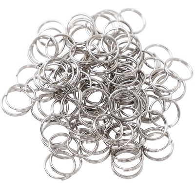 100 Stk 12 mm Durchmesser Split Schlüsselbund Kette Schlüsselanhänger Loop