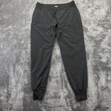 Athleta Pants Womens 4 Black Jogger Elastic Waist Lined Cuffed Ankle 232220