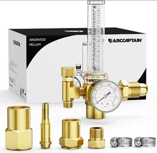 ARCCAPTAIN Argon/CO2/Helium Regulator, MIG and TIG Flow Meter Gas Regulator... 