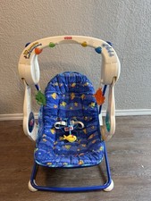 Vtg Fisher Price Ocean Wonders Aquarium Take Along Travel Swing Tested/ Working
