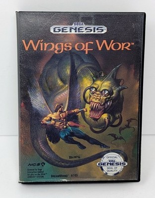 Wings of Wor (Sega Genesis, 1991) Authentic - w/ Case - Tested & Working!