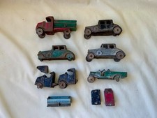 Antique Lot of 1920s/1930s Cast Iron Toy Cars Tootsie, Hubley, Atlas