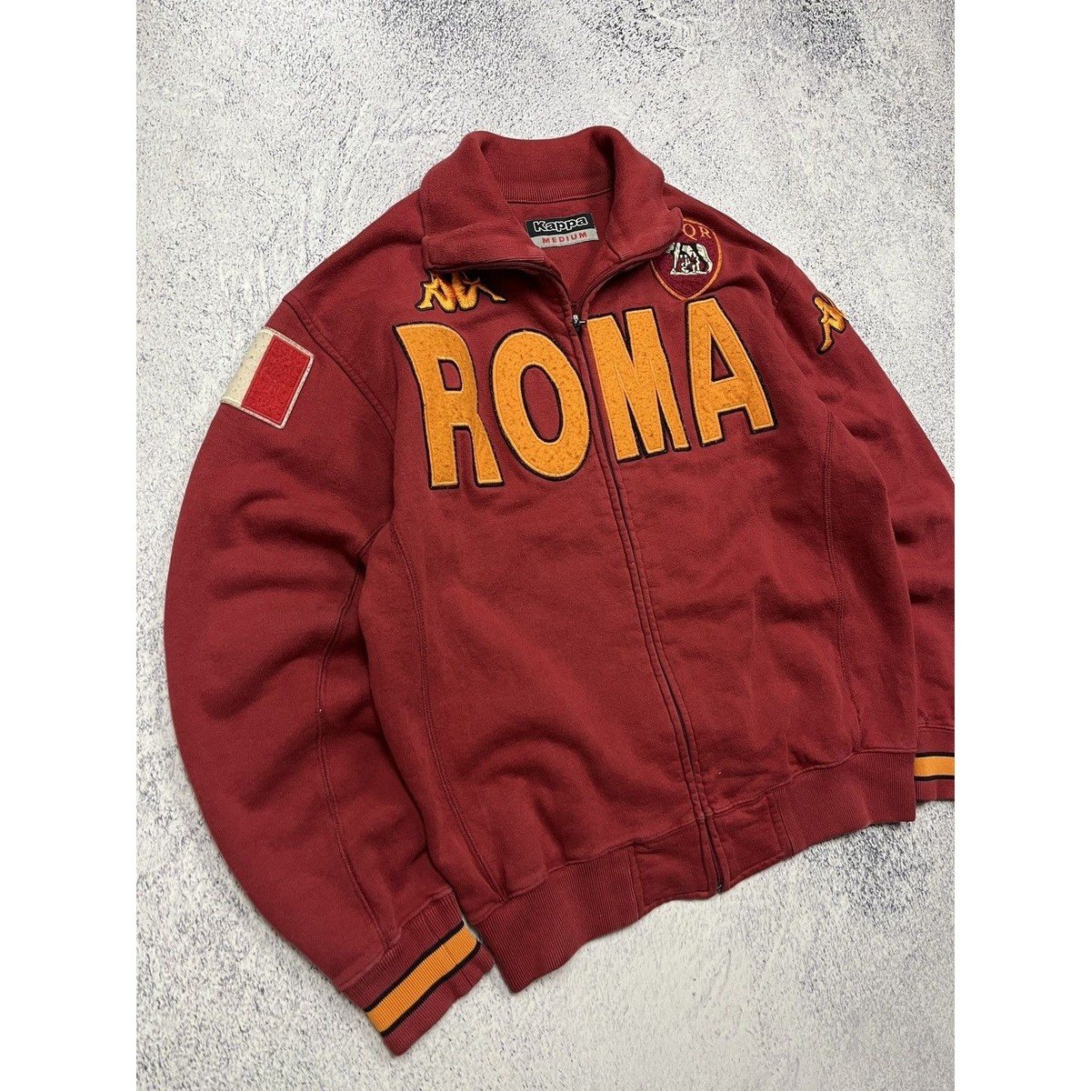 Vintage AS Roma Italy Kappa Soccer Track Jacket Blockcore | eBay