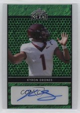 2024 Leaf Metal Collective Leaf Green Shimmer /7 Kyron Drones #LA-KD1 Auto 1y9