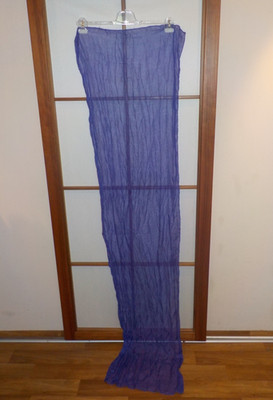 Lightweight Thin Summer Scarf Shawl Stole Polyester Sheer Milka Purple Shiny