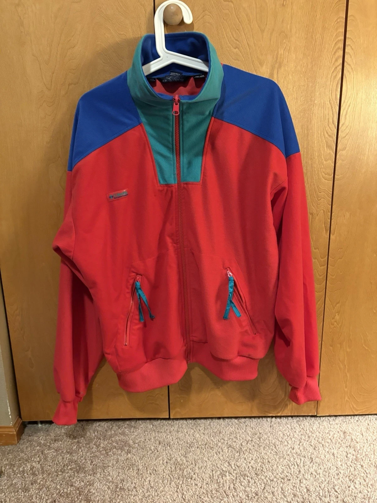 VTG Retro Columbia Full Zip Fleece Jacket Large