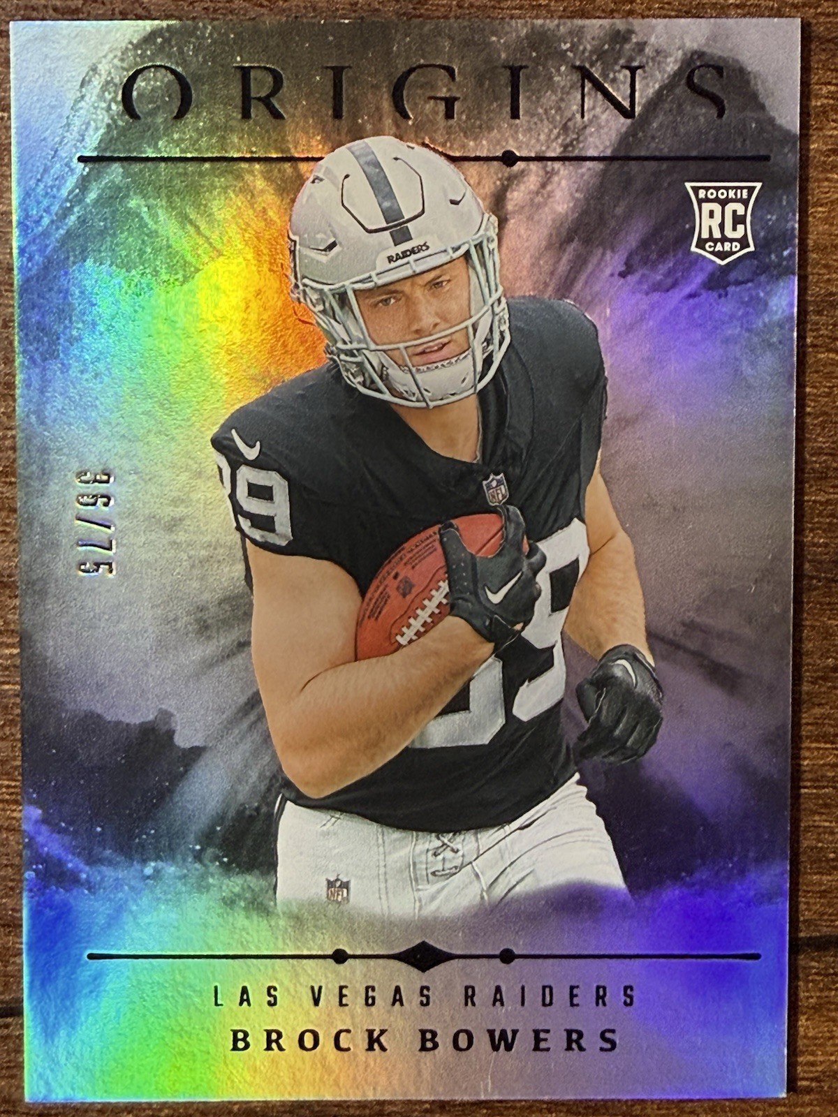 2024 Panini Brock Bowers Rookie #'d /75 Holo Silver Origins RC #146 Color Match